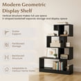 thumbnail image 7 of Demi Bonn 5-Tier S-Shaped Bookshelf Geometric Z-Shelf Bookcase with Open Cubes, Black, 7 of 7