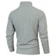 thumbnail image 4 of pstuiky Camisas para hombre de manga larga, Camisa informal para hombre con media cremallera, color block, cuello alto y mangas largas top de hombre m, 4 of 9