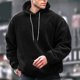 thumbnail image 1 of Sudadera con capucha, suéter de cuello alto, elástico, de color sólido, para hombre, suéter de cuello alto, abrigo de poliéster., 1 of 5