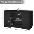 thumbnail image 2 of PULUOMIS 55-75 Gallon Farmhouse Fish Tank Stand with Sliding Barn Doors, Aquarium Stand with Cabinet for Fish Tank Accessories Storage, Turtle Tank, Reptile Terrarium, Capacity 1100 LBS, 2 of 8