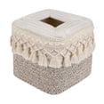 thumbnail image 2 of Funda para caja de pañuelos estilo boho, soporte para pañuelos decorativo y elegante tejido a mano. Estilo D, 2 of 8