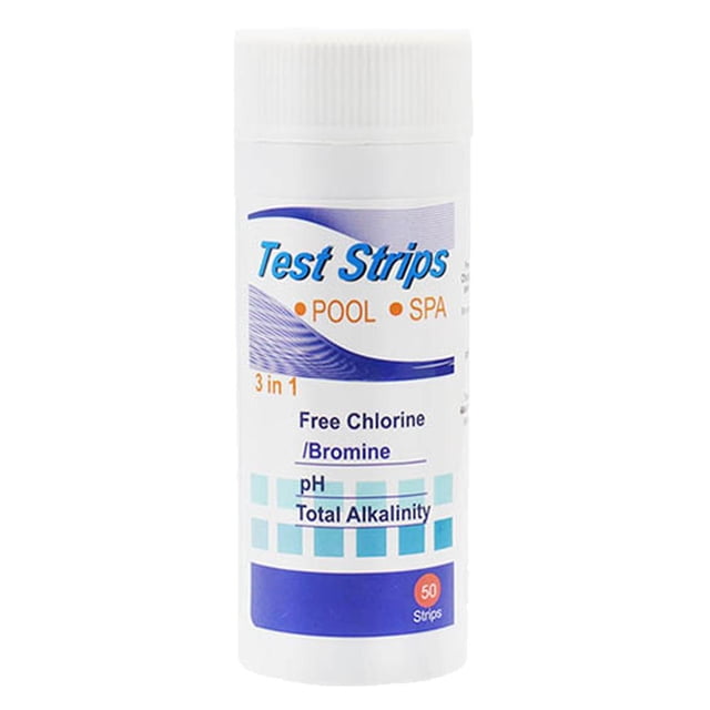 Tiras de prueba 3 en 1 Piscina Residual Cloro PH Valor Alcalinidad Tira 50pcs Hugtrwg Para estrenar