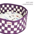 thumbnail image 2 of SUSSEXHOME Pets 15.75 x 15.75 x 6.7 Inches Round High Wall Cozy Cat Bed with Pillow for Cats and Small Dogs - Decorative Non-Slip Bolster Inner Cushion Calming Bed - Purple, 2 of 8