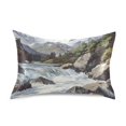 thumbnail image 7 of Yayeee Pillowcase Standard Size Set of 2 Satin Wrinkle Resistant Pillow Case, River and Mountains, 7 of 7