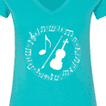 thumbnail image 4 of Inktastic Violin for Violinist Women's V-Neck T-Shirt, 4 of 5