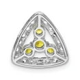thumbnail image 2 of Auriga Fine Jewelry 14K White Gold Lab Grown Diamond and Cr. Yellow Sapphire Triangle Pe for Women (L-13.36mm, W-14.01mm), 2 of 6