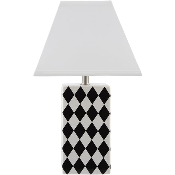 Livabliss Janie Global Accent Table Lamp, 17-inch , Dark Blue with White Shade