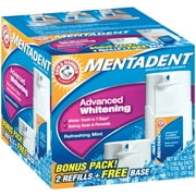 Mentadent Advanced Whitening Toothpaste with Base, Refreshing Mint 10.5 oz