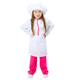 thumbnail image 1 of Disfraz Chef Filipina Blanco Con Rosa Infantil Niña Talla 1 a 3 años, 1 of 6