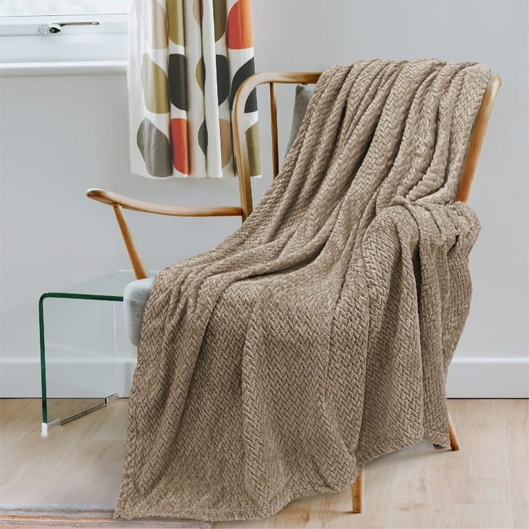 Taupe fleece throw hotsell