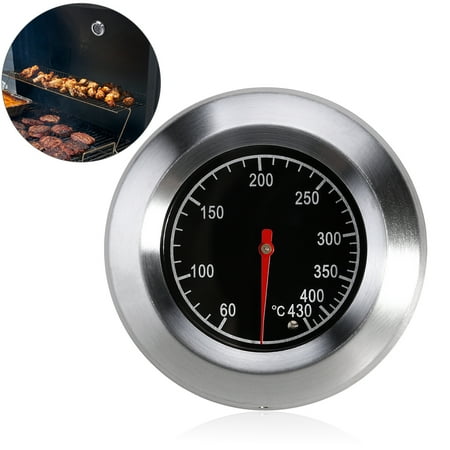 

7.6cm Outdoor Stainless Steel BBQ Oven Thermometer Temp Gauge Oval Shaped BBQ Thermometer Controller Outdoor