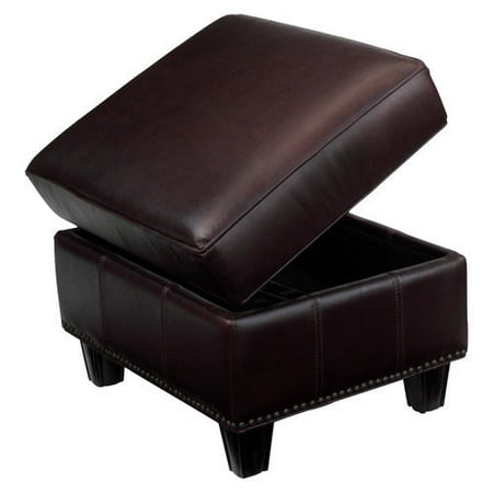 Opulence Home Henri Leather Storage Ottoman