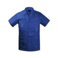 thumbnail image 2 of Guayabera Boys & Kids Cuban Beach Wedding Casual Short Sleeve Button Up Shirt, Red, 16, 2 of 8
