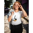 thumbnail image 2 of Funny Burger Stomach Food Graphic Women White T-Shirt, Female Small, 2 of 4