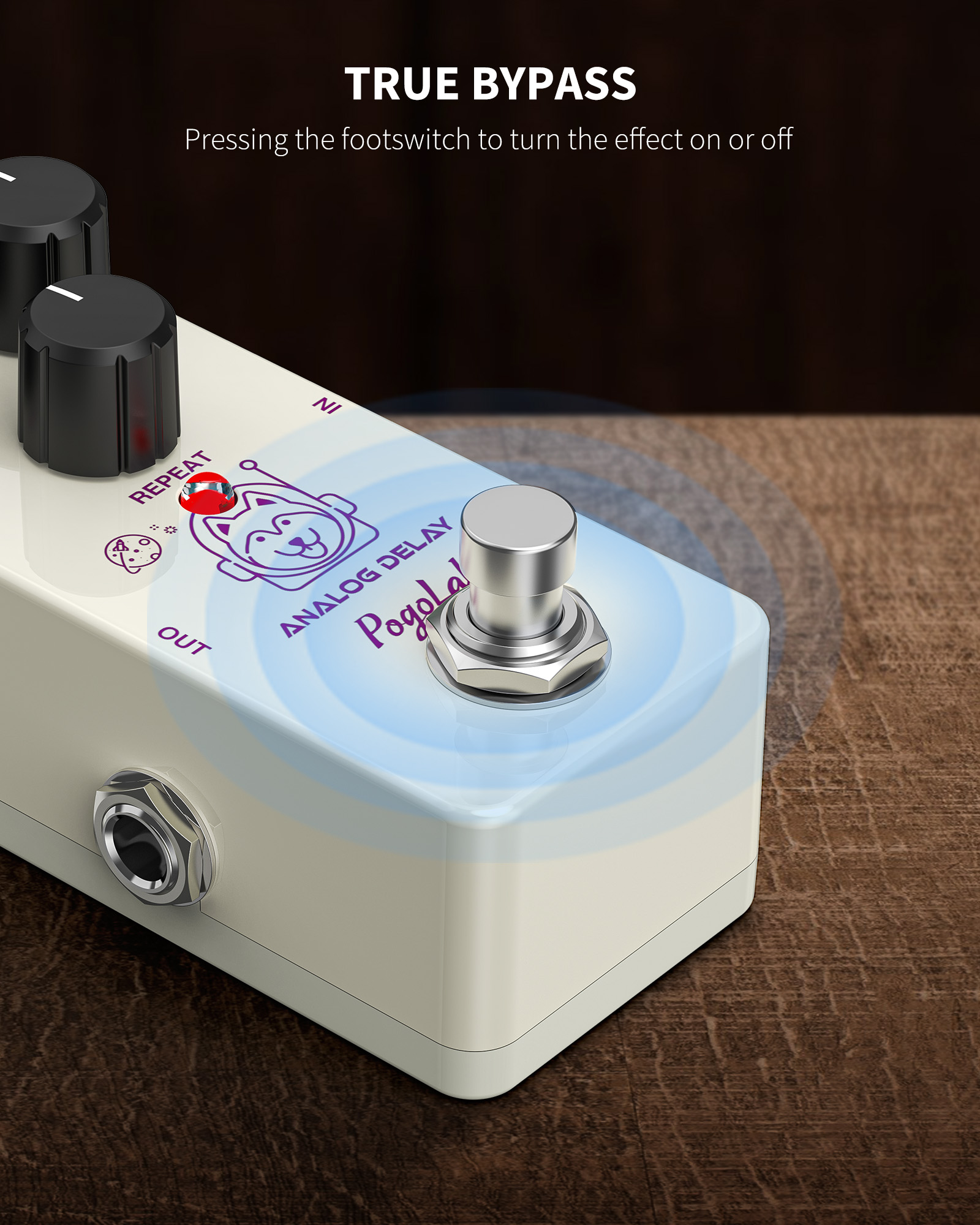 POGOLAB Delay Pedal Delay Pedals for Electric Guitar Analog Delay Guitar Pedal DC 9V True Bypass Mini Delay Pedal