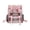 Pink, variant on Sales Hot Blue Flap Buckle Clear PVC Backpack Transparent Bookbag Roll Top Design Dual Adjustable Buckle Straps Side Mesh Water Bottle Pockets See Through Backpack for School Concert Sports Travel