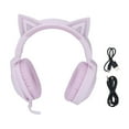 thumbnail image 2 of Écouteurs Oreilles de Chat, Casque de Jeu BT 5.4 pour Téléphone Intelligent, Micro Rétractable, Haut-Parleurs 50 mm, Casque avec Éclairage RGB et Micro, Chargement USB‐C, Son Stéréo, 2 of 7
