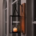 thumbnail image 4 of Homemory Wall Candle Sconce, Wood Rustic Candle Holder Decorative Candle Lantern with Glass Holder, Wall Decorations for Living Room, Dining Room, 4 of 6