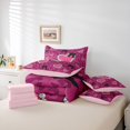 thumbnail image 6 of Manfei Cartoon Loves Pattern 7-Piece King Bedding,Pink Leopard Print King Bed in a Bag,Pink Reversible, 6 of 7
