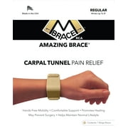 M BRACE RCA / AMAZING BRACE Carpal Tunnel Wrist Pain Relief (Regular, Beige)