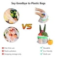 thumbnail image 2 of Bolsa de malla reutilizable para frutas y verduras, juego de 12 piezas (3 pequeñas, 6 medianas, 3 grandes), material de malla de algodón resistente y ecológico, diseño con cordón para cerrar, 2 of 6