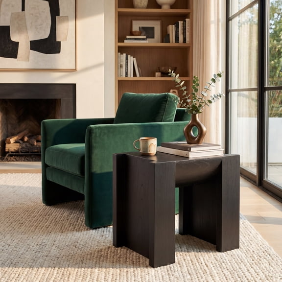Safavieh Couture Jessandria Modern Wood End Table, Black