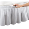 thumbnail image 4 of Solid Color Bedding Elastic Bed Apron Proof Bedspread Non Bed Skirt *White, 4 of 4