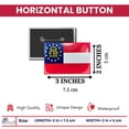 thumbnail image 2 of Horizontal Button - State Flag Georgia - USA | Wearable Lapel Accessory, Travel Souvenir, Collectible Memorabilia, 2 of 9