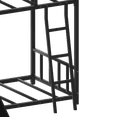 thumbnail image 6 of Seizeen Bunk Bed with Slide & Ladder, Metal Frame, Safety Guard Rails, Space-Saving Design, Noise Free, Black, 6 of 8