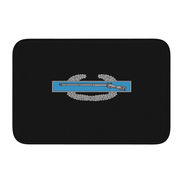 Alfombrilla de baño antideslizante supersuave con insignia de soldado de infantería de combate, para baño, cocina, dormitorio, hogar, 15,75 x 23,62 pulgadas