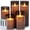 Gray, variant on Homemory Gray Flickering Flameless Candles, Battery Operated Acrylic LED Pillar Candles with Remote Control and Timer, Set of 5