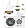 thumbnail image 2 of CQAIRIOU Bandeja colgante para comedero de pájaros (2 juegos) tamaño 11,8, plataforma grande, comedero para pájaros, bandeja de malla metálica, comedero para pájaros salvajes para colgar en el exterio, 2 of 6