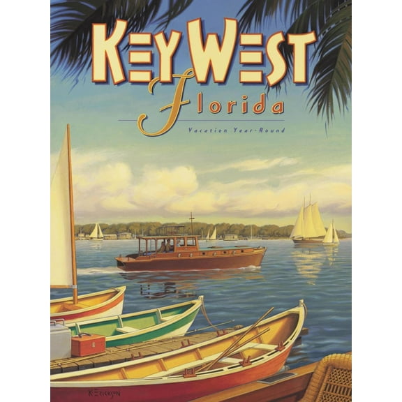 Art.com Key West Florida Art Print by Kerne Erickson, 12" x 16"