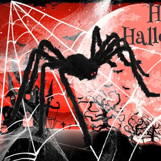 30cm/5cm Arañas 5m/40g Telarañas Decoraciones de Halloween Set Realista Espeluznante