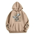 thumbnail image 4 of Men's Floral Print Casual Graphic Hoodies Drawstring Long Sleeve Pullover Sweatshirt, 4 of 5