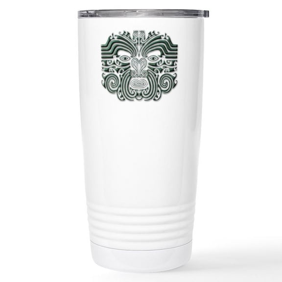 CafePress - Maori Tattoo Stone Stainless Steel Travel Mug - Insulated Stainless Steel Travel Tumbler 20 oz.