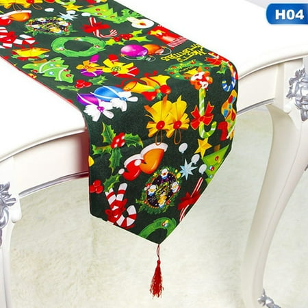 Outdoor Event Decoration Gardeners Christmas Table Flag Home Decor and Outdoor Event Family Dinners Holiday Birthday Party Decoration Double Layered Holiday Table Decro ()