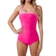 thumbnail image 1 of Trajes de baño de una pieza para mujer, traje de baño de bikini con tirantes y espalda descubierta de color liso para mujer, 1 of 3