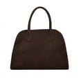 thumbnail image 2 of Suede Tote Bag For Women, Matte Grained Faux Leather Bags Retro Vintage Top Handle Shoulder Satchel Bag, 2 of 2