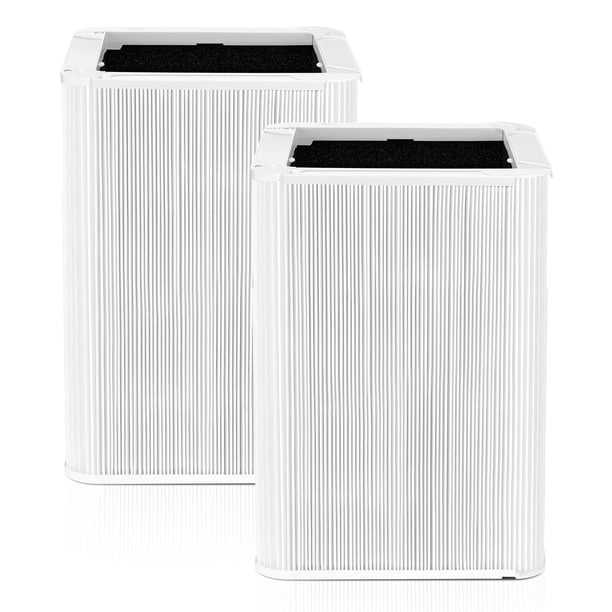 Filtro de repuesto Cabiclean compatible con el purificador de aire Blueair Blue Pure 121, filtros HEPA H13 True con partículas y carbón activado, paquete de 2