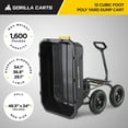thumbnail image 4 of Gorilla Carts 12 Cu Ft Poly Yard Dump Cart with Quick-Release, 1600 lb Capacity, Black, 4 of 11
