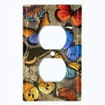 thumbnail image 2 of Metal Light Switch Plate Outlet Cover (Tan Damask Butterfly Party BUT002), 2 of 14
