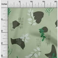 thumbnail image 2 of oneOone Polyester Spandex Light Green Fabric Abstracts Sewing Material Print Fabric By The Yard 56 Inch Wide, 2 of 5