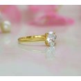 thumbnail image 2 of vylahjewellery 14K Yellow Gold Solitaire Ring 1 Ct Oval Cut Diamond Wedding Promise Ring for Her, 2 of 5