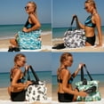 thumbnail image 3 of Water Resistant Lightweight Women Oversize Tote Bag for Gym Beach Travel Pool Yoga Nurse with Waterproof Pocket (Four Colors,Pineapple Pattern), 3 of 8