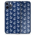 thumbnail image 5 of DesignSkinz Navy and White Micro Anchors Full-Body Skin Decal Wrap Cover for iPhone 14 Plus, 5 of 9