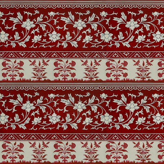 David Textiles 44" x 1 yard Cotton Country Lace Pre-Cut Fabric, Red