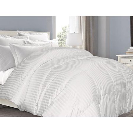 Blue Ridge Home Fashions Supreme 350 Thread Count Cotton Damask White Down Comforter