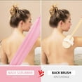 thumbnail image 5 of Exfoliating Shower Bath 2 Pcs Back Scrubber Washcloth with Handles Extended Length Scrubber Towel Exfoliating Washcloth Scrub Body Shower Back Washer Spa Massage Bath Towel for Women Men (Pink), 5 of 9