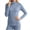 &064-Blue, variant on Women High Turtleneck Baselayer Tops Long Sleeve Built In Bra Pads Soft Thermal Shirts Solid Color Slim Daily Underwear